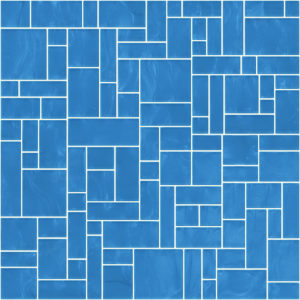 Pastilhas Rivesti Geométrico Azul Candombá 33 x 33 cm
