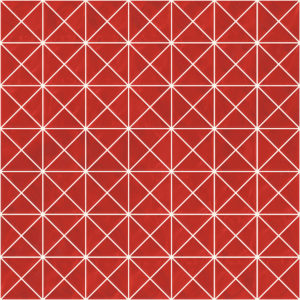 Pastilhas Rivesti Triangular Vermelho Urucum 33 x 33 cm